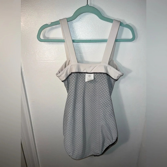 Swim solutions, 10, 1 piece, ruched sides w/tummy control panel, square neckline - Picture 9 of 10